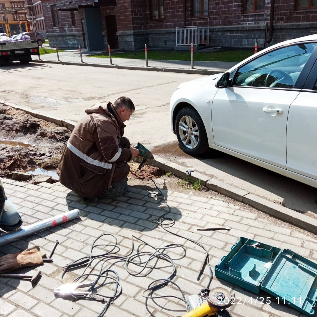 установка антипарковочных столбиков
